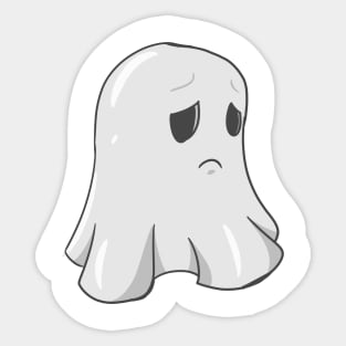 Sad Ghost Halloween Sticker